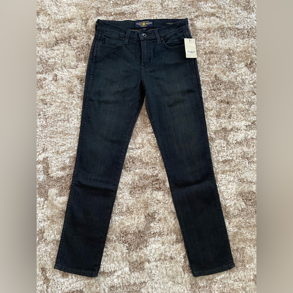 NWT Lucky Brand Charlotte Rail Denim Jeans Size 2 Waist 26